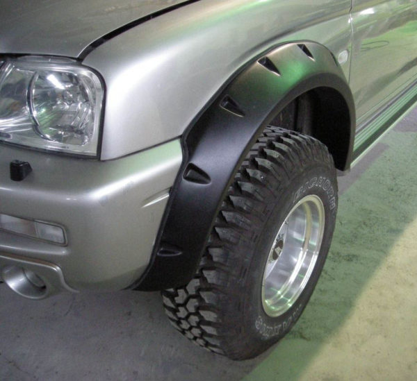 Wide fender flares, wheel arches, pocket style for MITSUBISHI L200 1996–2005 single & extra cab